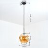 Ripoll Suspension, Boule lumineuse, Suspension Ambre, 1 lumière