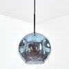 Ripoll Suspension, Boule lumineuse, Suspension Bleu, 1 lumière