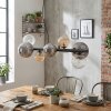 Chehalis Suspension, Boule lumineuse, Suspension Ambre, Clair, Fumé, 8 lumières