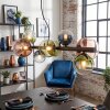 Chehalis Suspension, Boule lumineuse, Suspension Bleu, Vert, Clair, Cuivré, 8 lumières