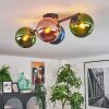 Gastor Plafonnier, Boule lumineuse Bleu, Vert, Cuivré, 4 lumières