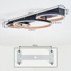 Macos Plafonnier LED Noir, 1 lumière