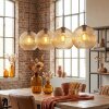 Koyoto Suspension, Boule lumineuse, Suspension Ambre, 4 lumières