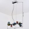 Chehalis Suspension, Boule lumineuse, Suspension Bleu, Vert, Cuivré, 8 lumières