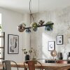 Chehalis Suspension, Boule lumineuse, Suspension Bleu, Chrome, Vert, Clair, Fumé, 8 lumières