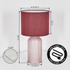Fonil Lampe à poser Rose, Transparent, 1 lumière