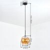 Ripoll Suspension, Boule lumineuse, Suspension Ambre, 1 lumière