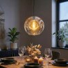 Ripoll Suspension, Boule lumineuse, Suspension Ambre, Clair, 1 lumière