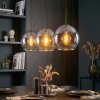 Koyoto Suspension, Boule lumineuse, Suspension Ambre, Clair, Fumé, 3 lumières