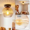 Koyoto Plafonnier, Boule lumineuse 20 cm Ambre, Clair, 1 lumière