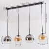 Koyoto Suspension, Boule lumineuse, Suspension Ambre, Clair, Fumé, 4 lumières