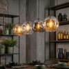 Ripoll Suspension, Boule lumineuse, Suspension Ambre, Clair, Fumé, 4 lumières