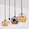 Ripoll Suspension, Boule lumineuse, Suspension Ambre, Clair, Fumé, 4 lumières