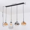Ripoll Suspension, Boule lumineuse, Suspension Ambre, Clair, Fumé, 4 lumières