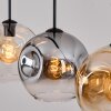 Ripoll Suspension, Boule lumineuse, Suspension Ambre, Clair, Fumé, 4 lumières