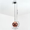 Ripoll Suspension, Boule lumineuse, Suspension Cuivré, 1 lumière