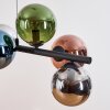 Gastor Suspension, Boule lumineuse, Suspension Bleu, Chrome, Vert, Cuivré, Fumé, 8 lumières