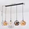 Ripoll Suspension, Boule lumineuse, Suspension Ambre, Clair, Fumé, 4 lumières