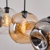 Ripoll Suspension, Boule lumineuse, Suspension Ambre, Clair, Fumé, 4 lumières