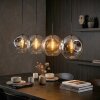 Ripoll Suspension, Boule lumineuse, Suspension Ambre, Clair, Fumé, 4 lumières