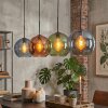 Koyoto Suspension, Boule lumineuse, Suspension Bleu, Vert, Cuivré, 4 lumières