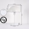 Veltri Lampe à poser Blanc, 1 lumière
