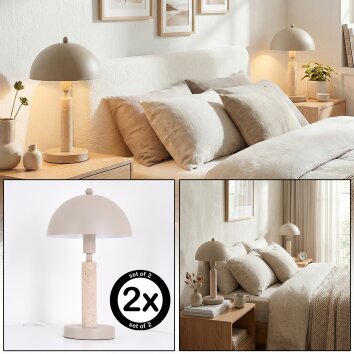 Golam Lampe à poser Beige, Sable, 1 lumière