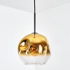 Ripoll Suspension, Boule lumineuse, Suspension Or, Clair, 1 lumière