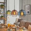 Koyoto Suspension, Boule lumineuse, Suspension Bleu, Vert, Clair, Cuivré, 3 lumières