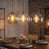 Koyoto Suspension, Boule lumineuse, Suspension 30 cm Ambre, Clair, Fumé, 3 lumières