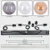 Koyoto Suspension, Boule lumineuse, Suspension 30 cm Ambre, Clair, Fumé, 3 lumières