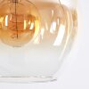 Koyoto Suspension, Boule lumineuse, Suspension Ambre, Clair, Fumé, 4 lumières