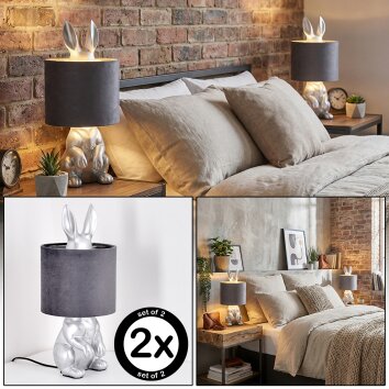 Gorman Lampe à poser Argenté, 1 lumière