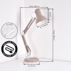 Nurmasuando Lampe de bureau, Lampe à poser LED Sable, Blanc, 1 lumière