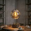 Ripoll Suspension, Boule lumineuse, Suspension Chrome, Fumé, 1 lumière