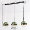 Koyoto Suspension, Boule lumineuse, Suspension Vert, Clair, 3 lumières