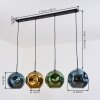 Ripoll Suspension, Boule lumineuse, Suspension Bleu, Or, Vert, 4 lumières