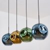 Ripoll Suspension, Boule lumineuse, Suspension Bleu, Or, Vert, 4 lumières