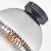 Koyoto Plafonnier, Boule lumineuse 25 cm Clair, Fumé, 1 lumière