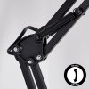 Nurmasuando Lampe de bureau, Lampe à poser LED Noir, 1 lumière