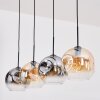 Ripoll Suspension, Boule lumineuse, Suspension Ambre, Clair, Fumé, 4 lumières
