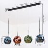 Ripoll Suspension, Boule lumineuse, Suspension Bleu, Vert, Cuivré, 4 lumières