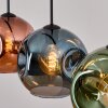 Ripoll Suspension, Boule lumineuse, Suspension Bleu, Vert, Cuivré, 4 lumières
