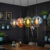 Ripoll Suspension, Boule lumineuse, Suspension Bleu, Vert, Cuivré, 4 lumières