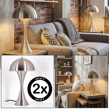 Garil Lampe à poser Nickel mat, 1 lumière