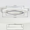 Lidor Plafonnier LED Gris, Blanc, 1 lumière