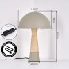 Forgek Lampe à poser Gris, Pierre, 1 lumière