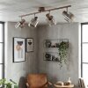 Casterk Plafonnier, Spot de plafond Brun, Chrome, 4 lumières