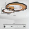 Baiyin Plafonnier LED Or, Noir, 1 lumière