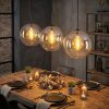Koyoto Suspension, Boule lumineuse, Suspension Ambre, Clair, 3 lumières